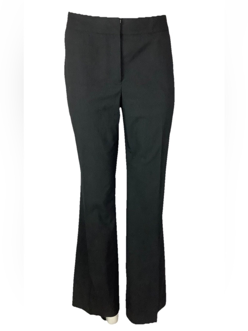 Classiques Entier Sz 10 Pinstripe Flare Leg Dress Office Business Pants Black